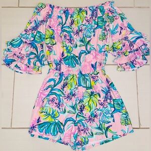 Lilly Pulitzer Calla Romper Mermaid In The Shade